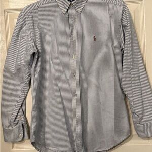 Ralph Lauren Blue and White Striped Shirt